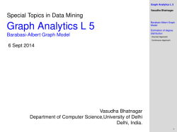 Graph Analytics L 5 - Home Pages of People@DU