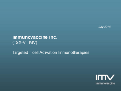 to cancer - Immunovaccine