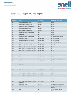 Snell OD: Supported File Types