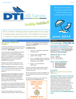DTI HR Express...Bulletin...June 2014
