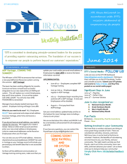 DTI HR Express...Bulletin...June 2014