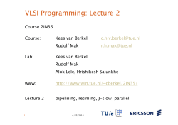 VLSI Programming: Lecture 2
