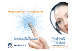Many-core DSP architectures