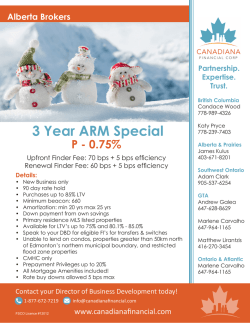 3 Year ARM Alberta - Canadiana Financial Corp