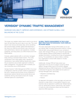 VERISIGN® DYNAMIC TRAFFIC MANAGEMENT