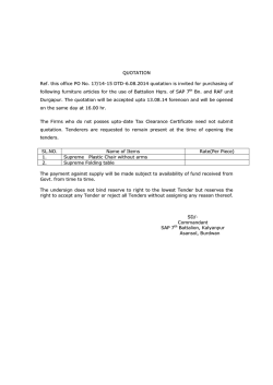 QUOTATION Ref. this office PO No. 17/14-15 DTD