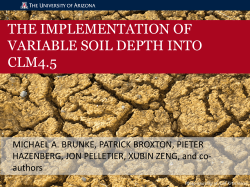 THE IMPLEMENTATION OF VARIABLE SOIL DEPTH INTO CLM