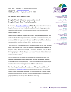 Douglas County Libraries launches the Great Douglas County Beer