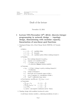 Draft of the lecture (modification 2)