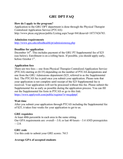 GRU DPT FAQ