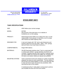 Insulated Stainless Steel Diesel Exhaust Fluid(DEF) Truck