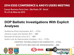 DOP Ballistic Investigations With Explicit Analyses
