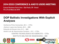 DOP Ballistic Investigations With Explicit Analyses