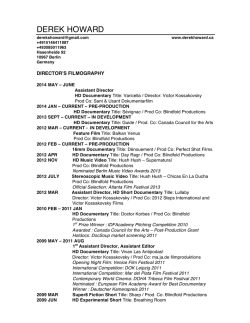 Download CV - Derek Howard