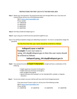 Instruction for Accessing Your Indiapost mails