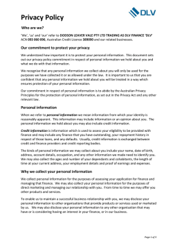 Privacy Policy