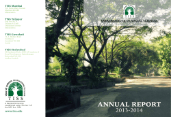 Annual Report 2013 - 2014 - Tata Institute of Social Sciences
