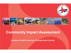 Community Impact Assessment
