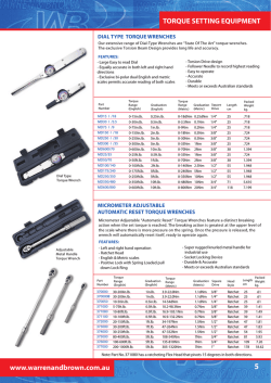 p5 dial and micro wrenches - Warren and Brown Technologies