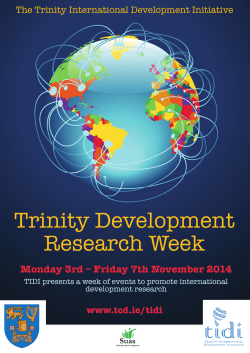 The full programme of events for Development Research Week