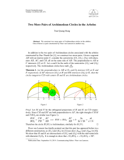 Two More Pairs of Archimedean Circles in the Arbelos