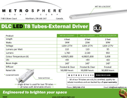 DLC LED T8 Tubes-External Driver