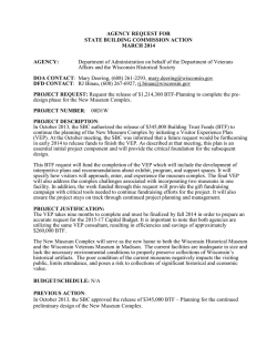 AGENCY REQUEST FOR - Department of Administration