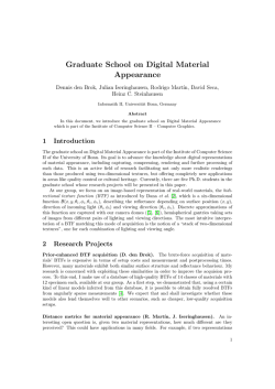 Graduate School on Digital Material Appearance