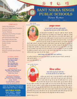 News Letter - Sant Nikka Singh Public School