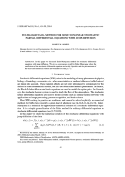 J. KSIAM Vol.18, No.1, 43&ndash;50, 2014 EULER