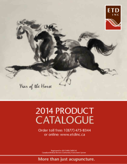 Download Our Catalogue - Electro Therapeutic Devices Inc.
