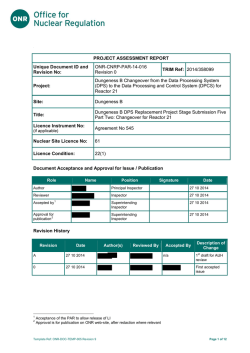 Dungeness B DPS Replacement Project Stage Submission Five