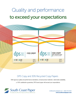 DPS Copy Paper - South Coast Paper