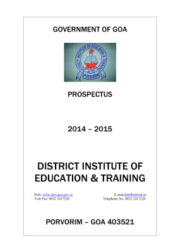 prospectus 2014-2015 - District Institute of Education and Training
