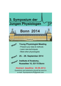 Bonn 2014 - Junge Physiologen