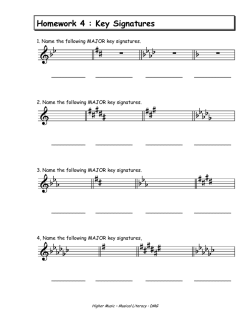 Homework 4 : Key Signatures