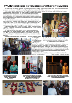 FWLHD celebrates its volunteers and their civic Awards