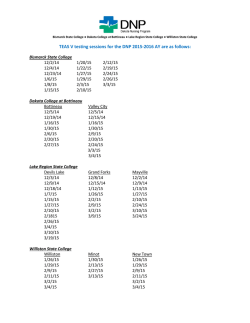 DNP Testing Schedule - Williston State College
