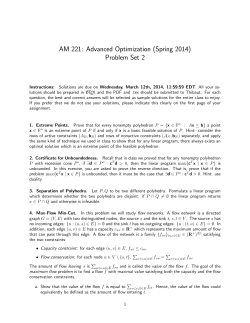 AM 221: Advanced Optimization (Spring 2014) Problem Set 2