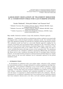 large-eddy simulation of transient behavior in a