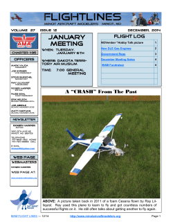 JANUARY Meeting - Minot Aircraft Modelers