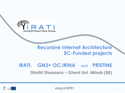 Recursive Internet Architecture EC-Funded projects IRATI