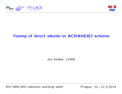 Tuning of direct albedo in ACRANEB2 scheme - RC-LACE