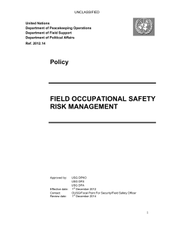 field occupational safety risk management