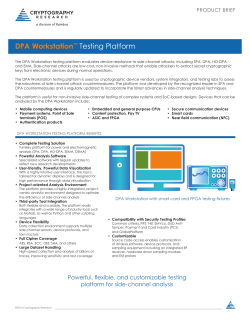 DPA Workstation™ Testing Platform