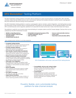 DPA Workstation&trade; Testing Platform