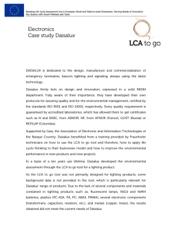 E C lectron Case stu nics udy Dai isalux