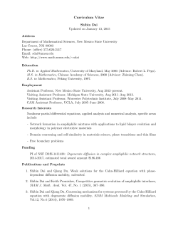Detailed CV in pdf - Department of Mathematical Sciences