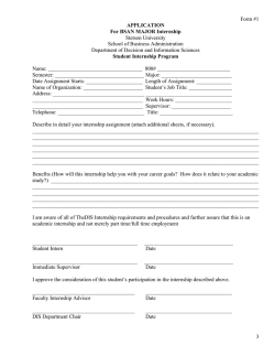 DIS Internship (form 1)