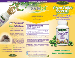 Green Coffee Bean with Svetol® Brochure()